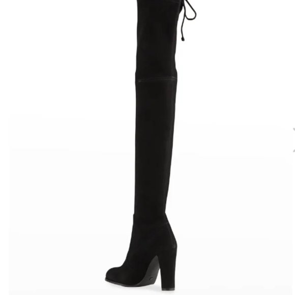 NWT Stuart Weitzman The Highland Boot Black Suede - Size 9 / 39.5 - Picture 2 of 7
